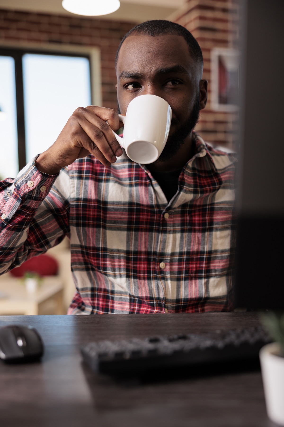 An independent professional working from home
